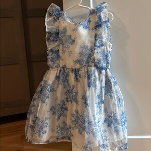 Pippa & Julie Blue Floral Kids Dress